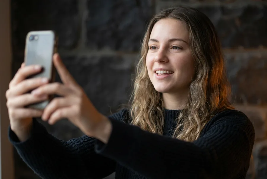 Creator-style UGC talking-head video, selfie vlog energy